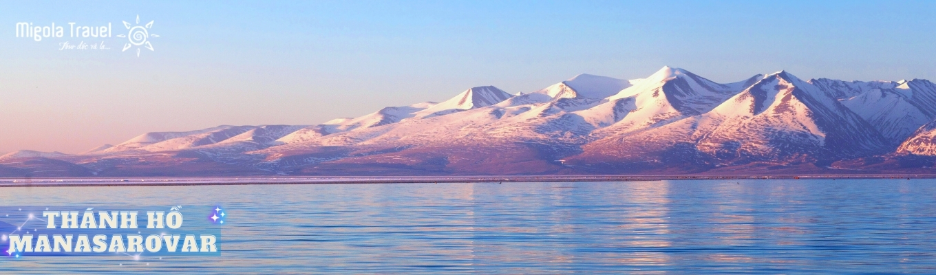 Thánh hồ Manasarovar một trong bốn hồ linh thiêng nhất toàn Tây Tạng, và nơi khơi nguồn của bốn con sông lớn trên thế giới