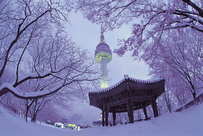 Kết quả hình ảnh cho tháp namsan mùa đông