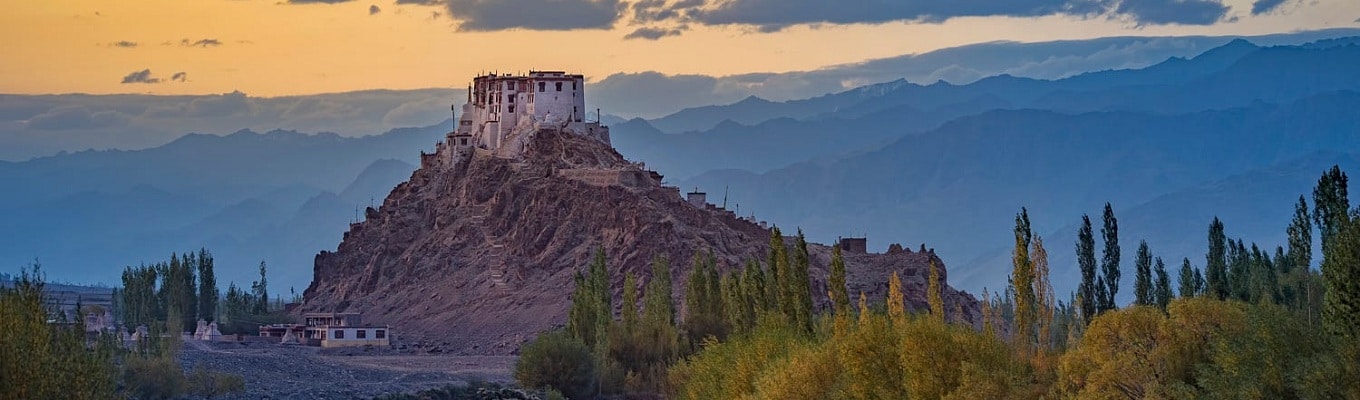 Leh Palace từng là nơi ở của gia đình Hoàng gia Namgyal cho đến giữa thế kỷ 19, khi Dogra tấn công chiếm cứ Ladakh, gia đình hoàng gia đã phải bỏ nơi đây và chuyển đến Stok Palace