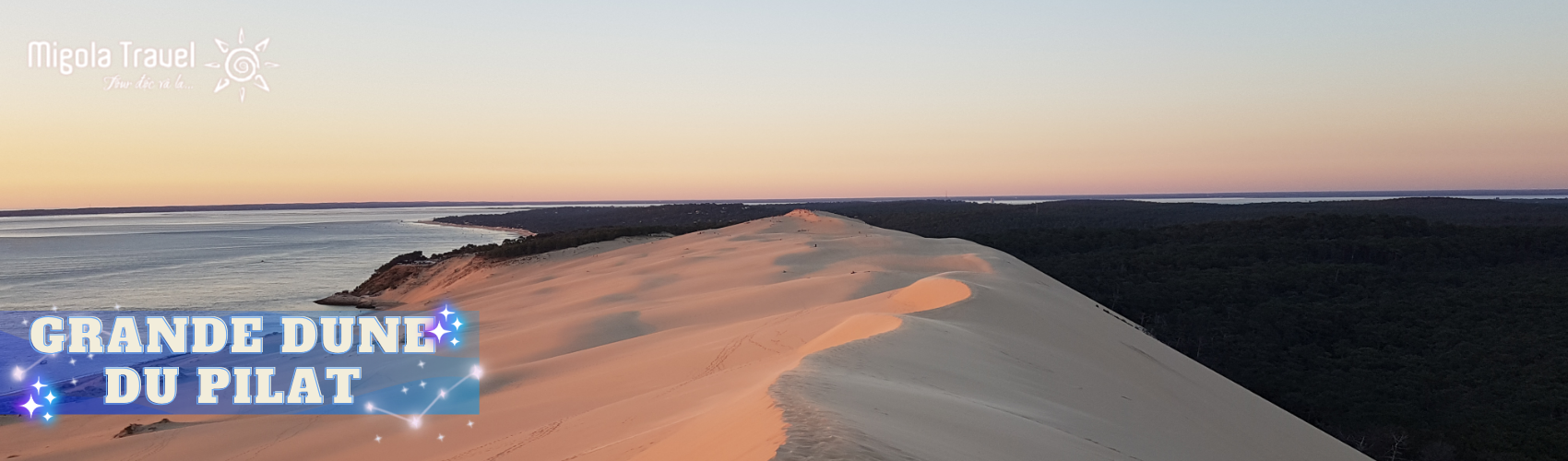 Nằm tại vùng Arcachon, Dune du Pilat là một kỳ quan thiên nhiên có thật: đồi cát cao hơn 100 mét, dài hơn 2,7 km, rộng khoảng 500 mét, trải dài bên bờ Đại Tây Dương. 