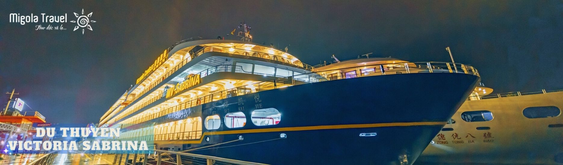 Victoria Sabrina thuộc dòng thuyền Victoria Cruises – đơn vị do Mỹ quản lý, nổi bật với dịch vụ theo chuẩn quốc tế, phục vụ khách toàn cầu.