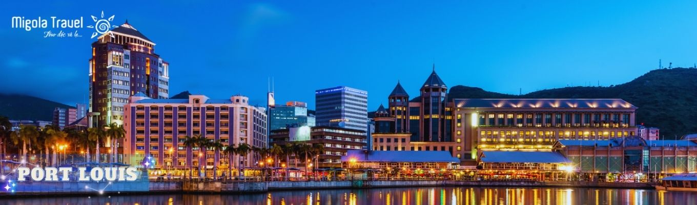 Port Louis – thành phố lớn nhất của Mauritius, nằm trong một vịnh được bao bọc bởi các dãy núi, vừa sôi động vừa lưu giữ nhiều khu phố mang dấu ấn thời thuộc địa.