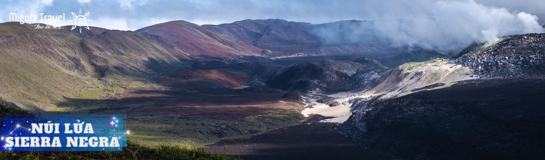 Sierra Negra Volcano là một trong những ngọn núi lửa ấn tượng nhất tại Isabela Island, nổi bật với miệng núi lửa rộng khoảng 10 km – thuộc hàng lớn nhất thế giới. Được hình thành từ hoạt động địa chất của điểm nóng Galápagos, nơi đây vẫn còn là núi lửa đang hoạt động, góp phần định hình cảnh quan đặc trưng của quần đảo Galápagos Islands.