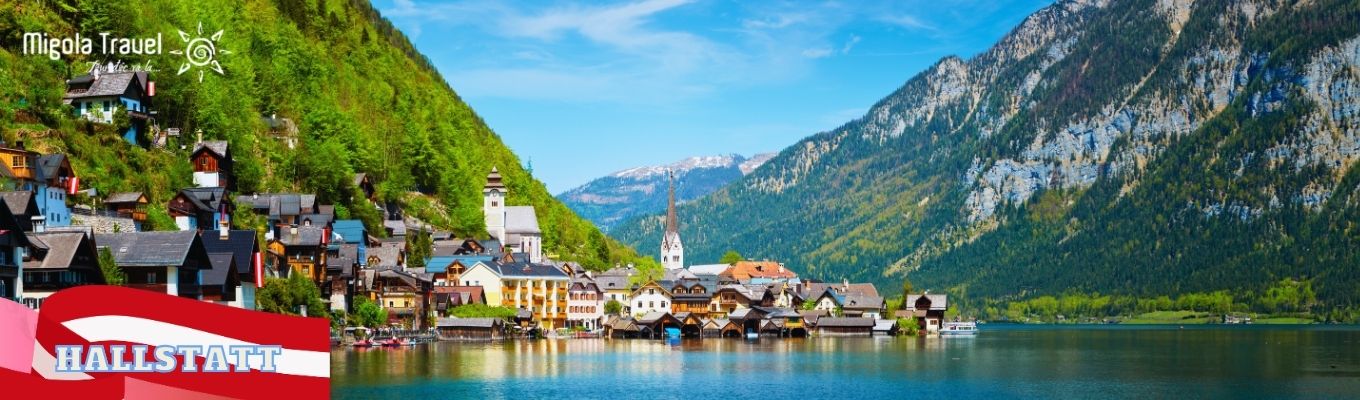 Hallstatt – ngôi làng đẹp nhất nước Áo. Nằm nép 
mình giữa dãy núi Alps hùng vĩ và mặt hồ xanh thẳm, Hallstatt không chỉ là một ngôi làng cổ, mà là 
một kiệt tác di sản thế giới đã tồn tại hơn 7.000 năm.